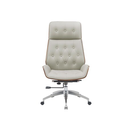 ASIENTO GERENCIAL ALTO MADERA-Y-PU NATURAL-BEIGE CONFORT