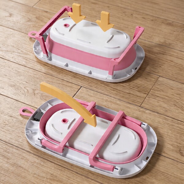 Bañito Plegable Cambiador Baño Con Sensor Temperatura Bañera Bebes Ducha Banito Imback Color Rosa Bañito Plegable Cambiador Baño Con Sensor Temperatura Bañera Bebes Ducha Banito Imback Color Rosa