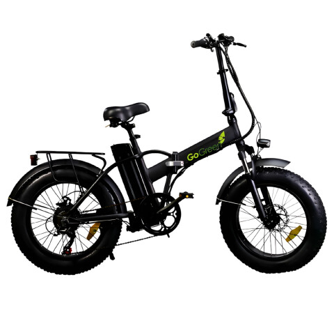 Bicicleta Electrica Gogreen Compact Pro Plegabl R20 350W 48V Variante Color Negro