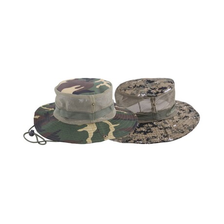 Sombrero Explorador Camuflado en Poliéster y Algodón Arye Verde oscuro