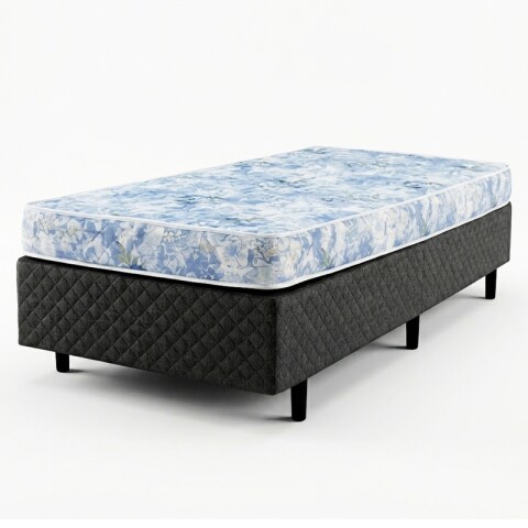 Sommier AUSTRAL - 1 Plaza - Espuma - Reversible - Suave - Base Box Madera - 80x188x53 cm Sommier AUSTRAL - 1 Plaza - Espuma - Reversible - Suave - Base Box Madera - 80x188x53 cm