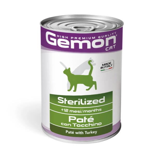 GEMON CAT STERILIZED WITH TURKEY 400 GR GEMON CAT STERILIZED WITH TURKEY 400 GR