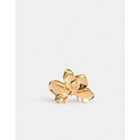 Broche Metálico Flor Dorado Antique Gold