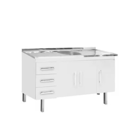 Mueble de cocina bajo mesada 140 cm blanco Mueble De Cocina Bajo Mesada 140 Cm Blanco