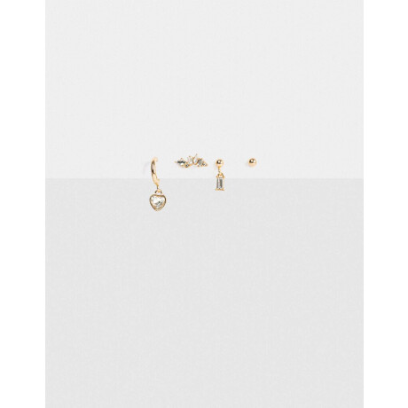 Aros Sets Con strass Dorado