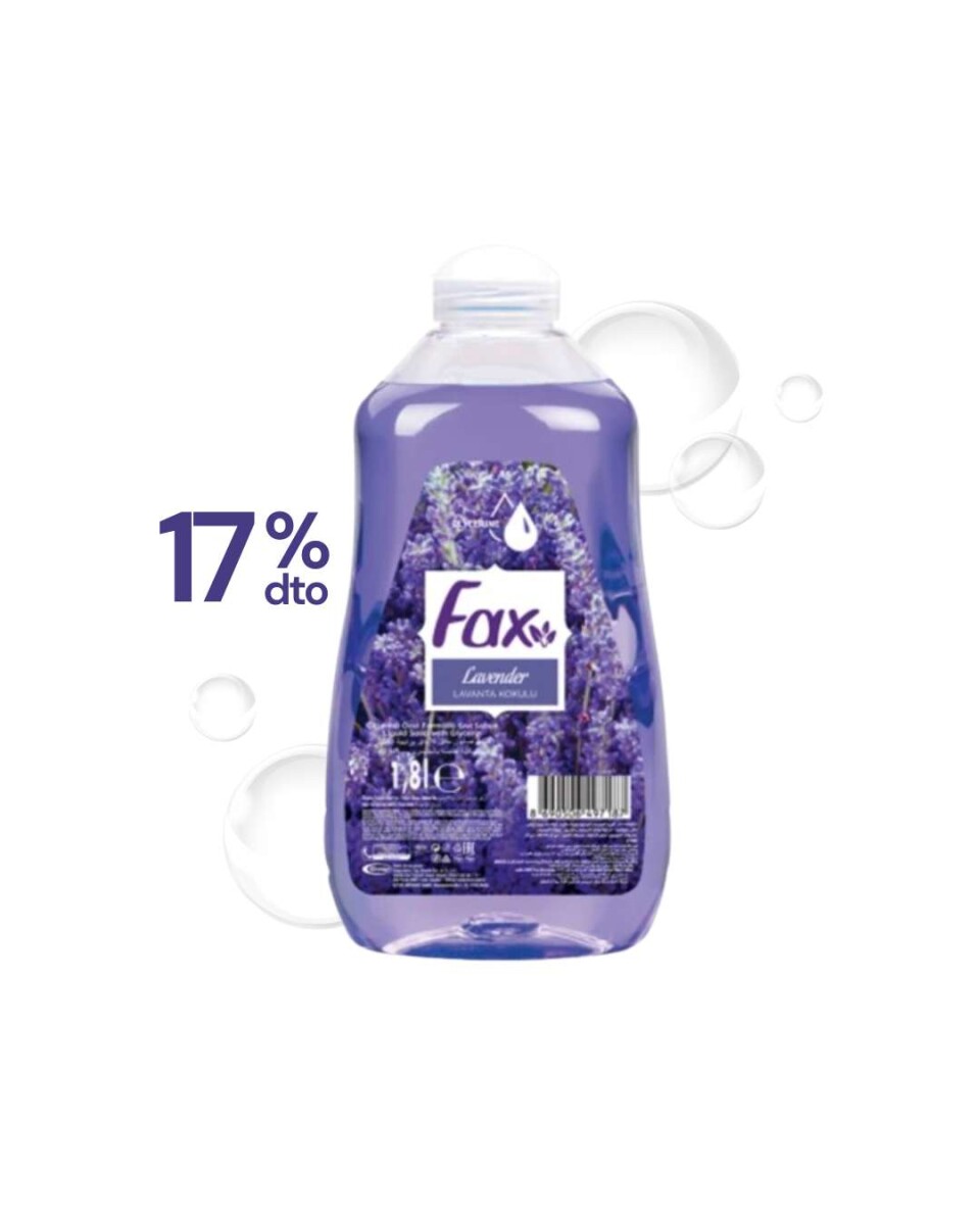 Jabón líquido para manos Fax x 1,8 litros - Lavanda 
