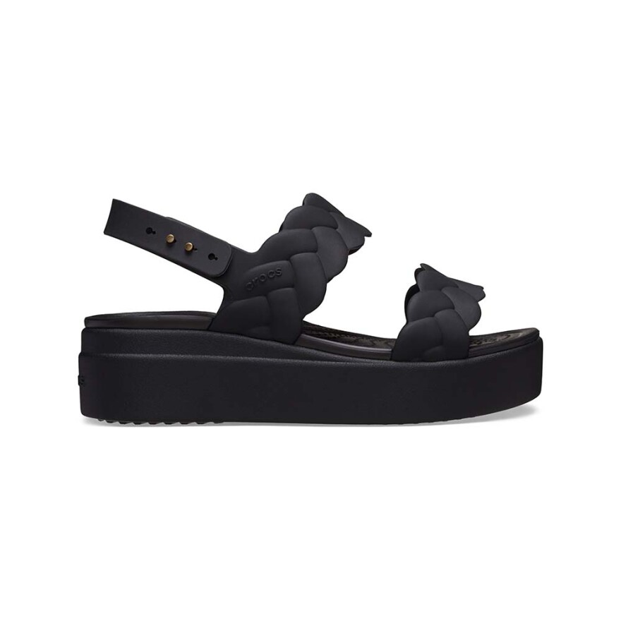 Brooklyn Woven Upper Low Wedge W - Mujer Black/black
