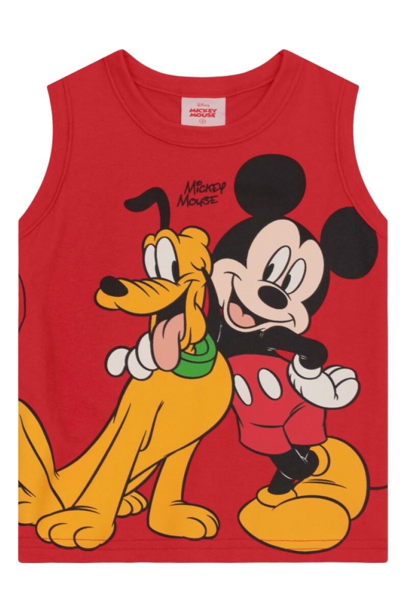 Musculosa con Serigrafia. Rojo