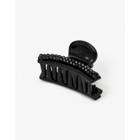 Broche Acrílico Con Strass Negro