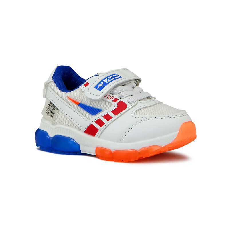 Austral Calzado Con Velcro Y Cordón Elástizado Blanco-azul