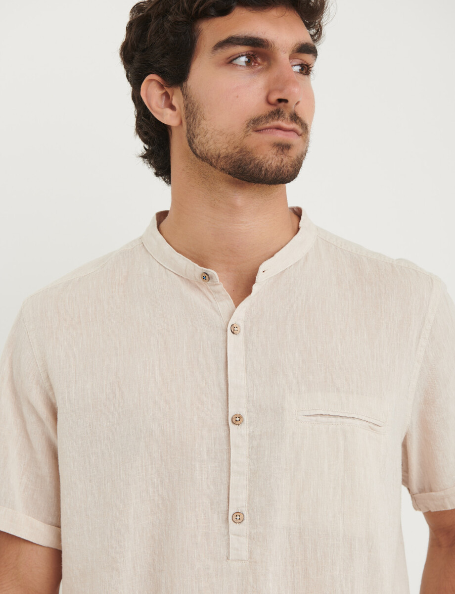 012405 CAMISA HARRINGTON LABEL Natural