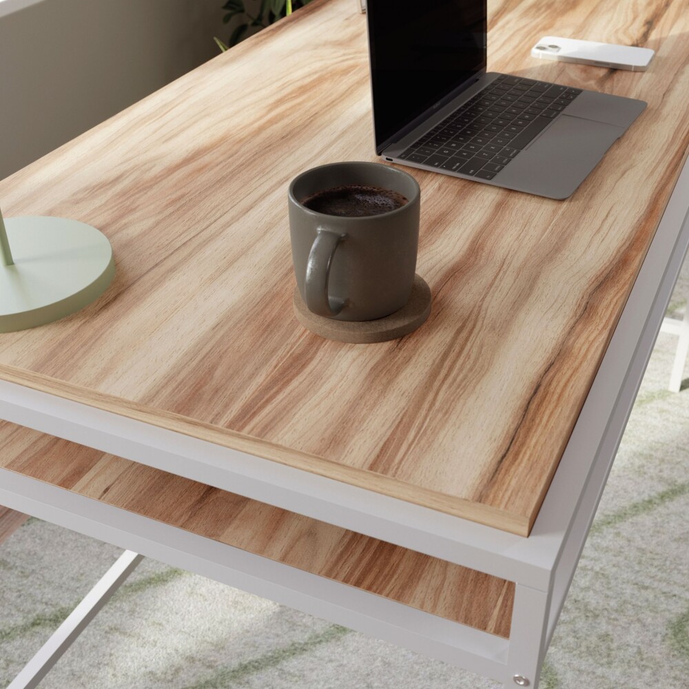 Escritorio con estantería - Sauder - Nova Loft Acacia Escritorio con estantería - Sauder - Nova Loft Acacia