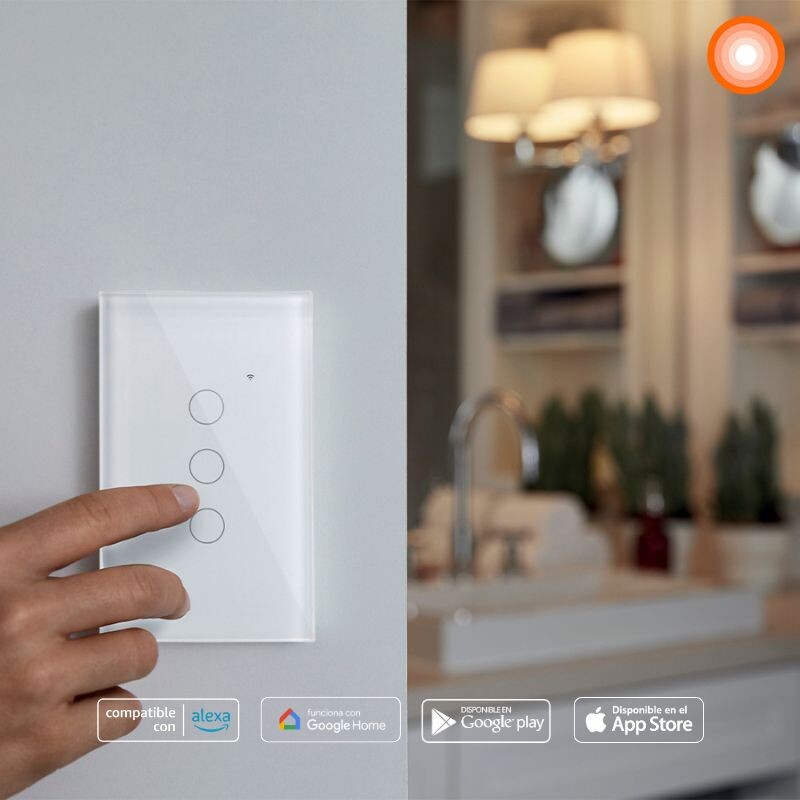INTERRUPTOR SMART 3 BOTONES LEDVANCE Interruptor De Pared 3 Botones Smart Wi-Fi LEDVANCE