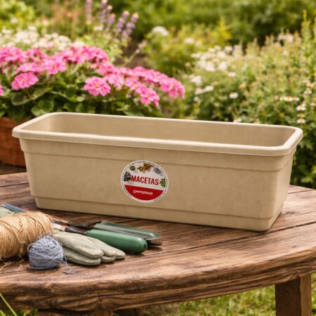 MACETA JARDINERA 35CM ARENA GEMPLAST MACETA JARDINERA 35CM ARENA GEMPLAST