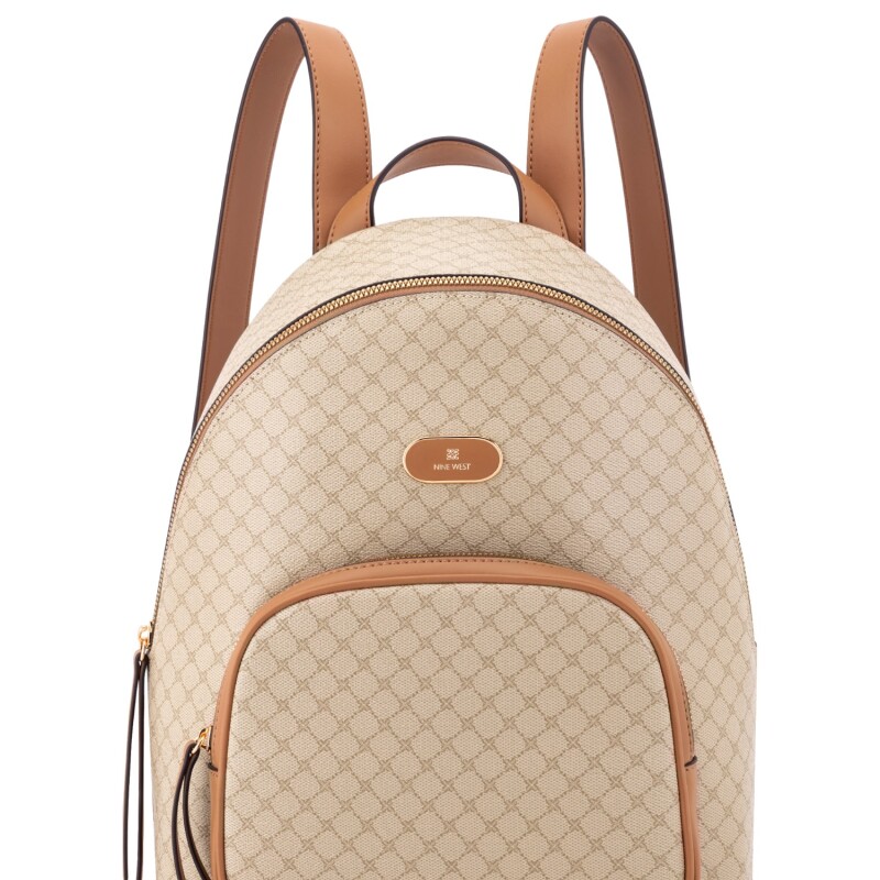 Tahera Medium Backpack New Khaki Logo/dark Camel