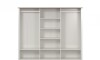 Ropero 3 puertas corredizas 3 cajones - Madera maciza Blanco
