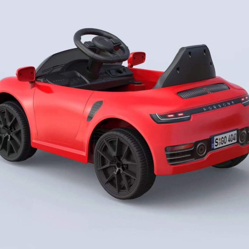 Auto a batería infantil tipo Porsche Bebesit 6V Rojo