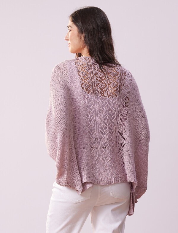 Cardigan Calado LAVANDA CLARO
