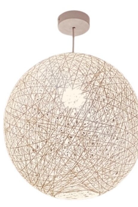 Colgante Hilo Hecho A Mano Esfera 30cm Blanco hilo Blanco hilo 30
