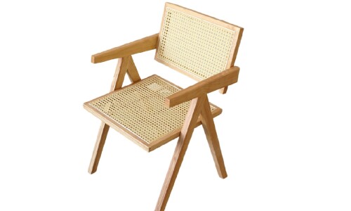 Butaca Rattan en Madera Natural