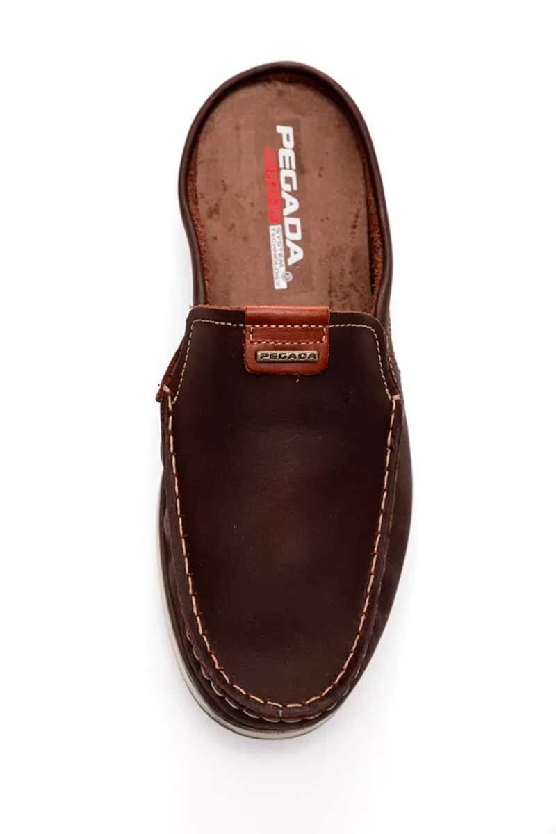 ZUECO PEGADA CUERO Marron