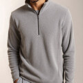 SWEATER POLAR M/C LAZA Gris Oscuro