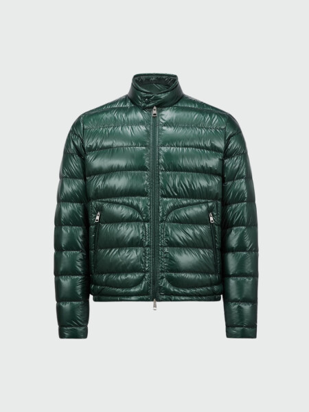 Moncler - Chaqueta Corta Plegable Acorus Verde Oscuro