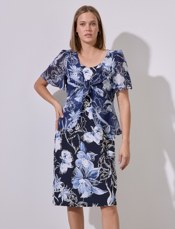 Set Vestido & Chaqueta AZUL/MULTI