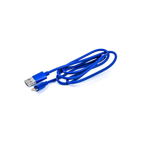 Cable Usb Iphone En Tubo Azul
