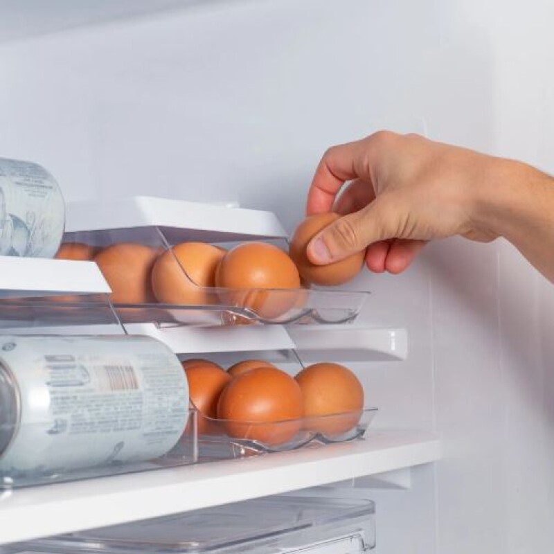 Huevera Organizador de huevos plástico para 14 un. Blanco OU Huevera Organizador De Huevos Plástico Para 14 Un. Blanco Ou