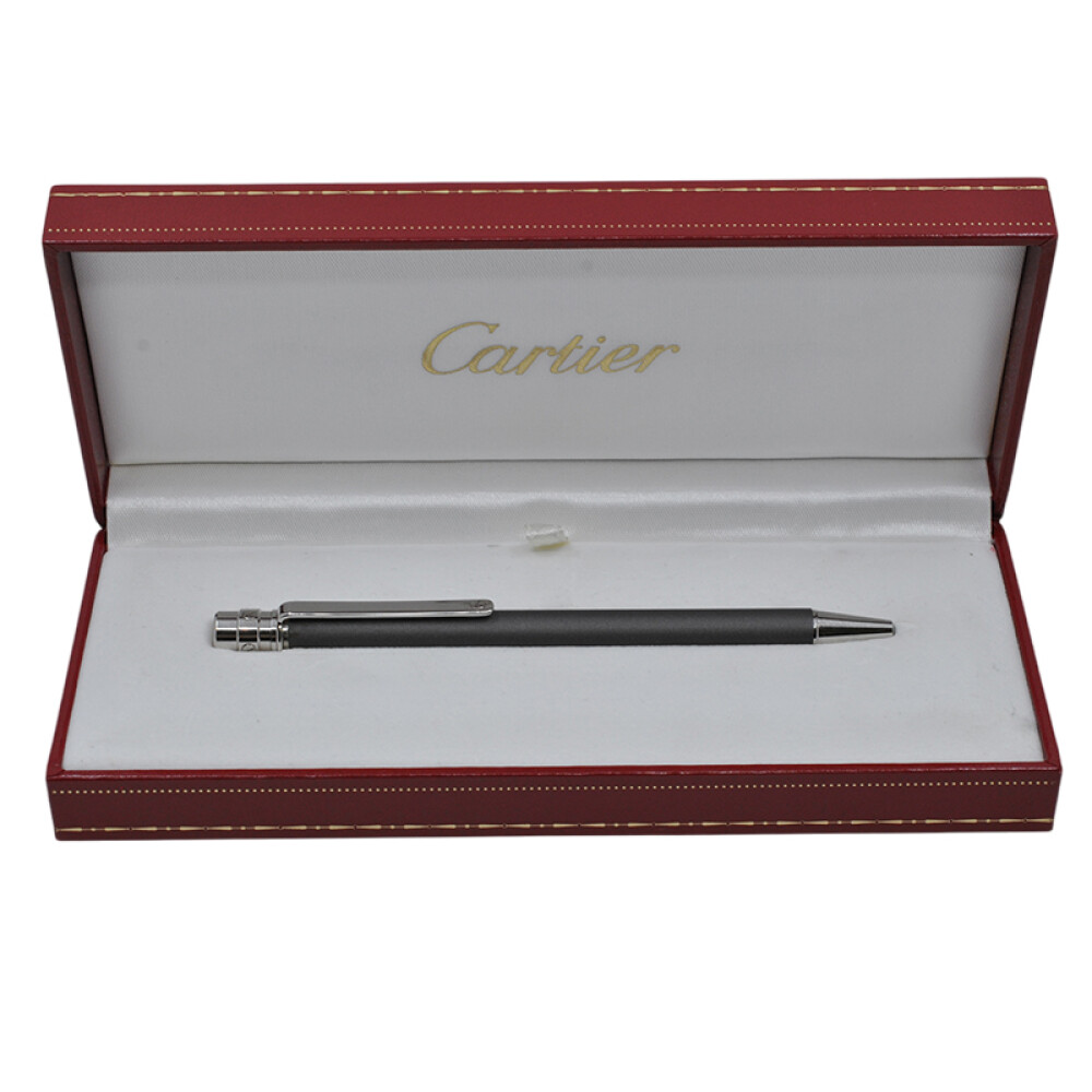 Cartier Stylo Bille Must Santos ST150171 laque gris mate con estuche Cartier Stylo Bille Must Santos ST150171 laque gris mate con estuche