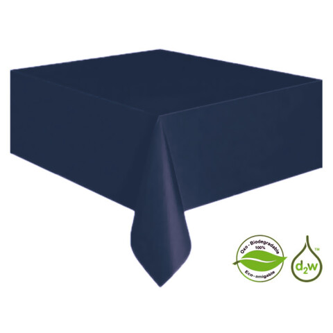 Mantel Biodegradable Rectangular Azul Marino