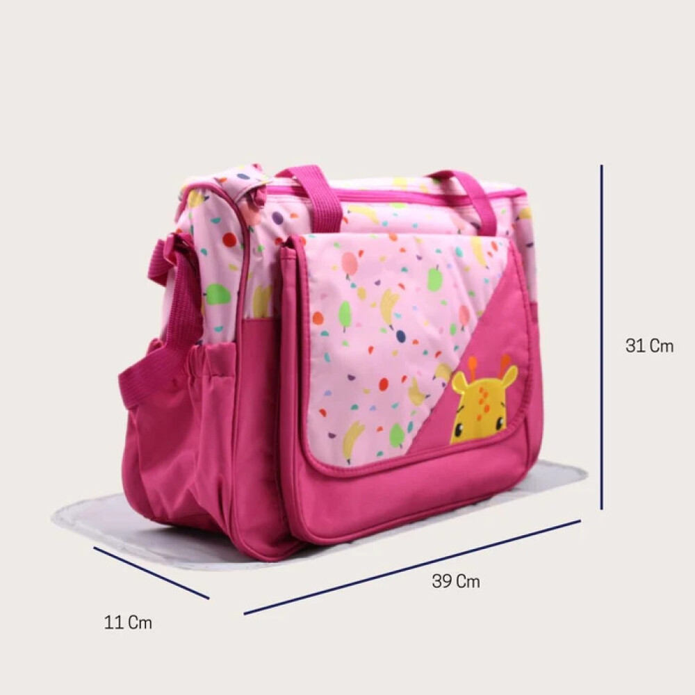Bolso maternal, pañalero con cambiador. Leon
