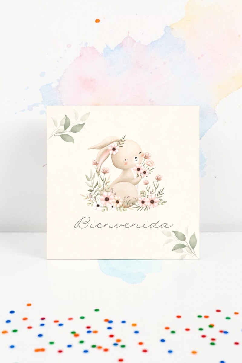 Tarjeta 10x10 baby shower - DISEÑO 1 