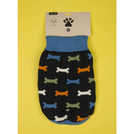 Capa tejida perro Azul