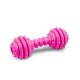 Juguete Mascota Mordedor Sonido Cascabel Hueso Resistente Rosa