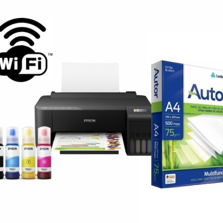 Impresora Wifi Epson Ecotank L1250 + Resma de 500 Hojas 001