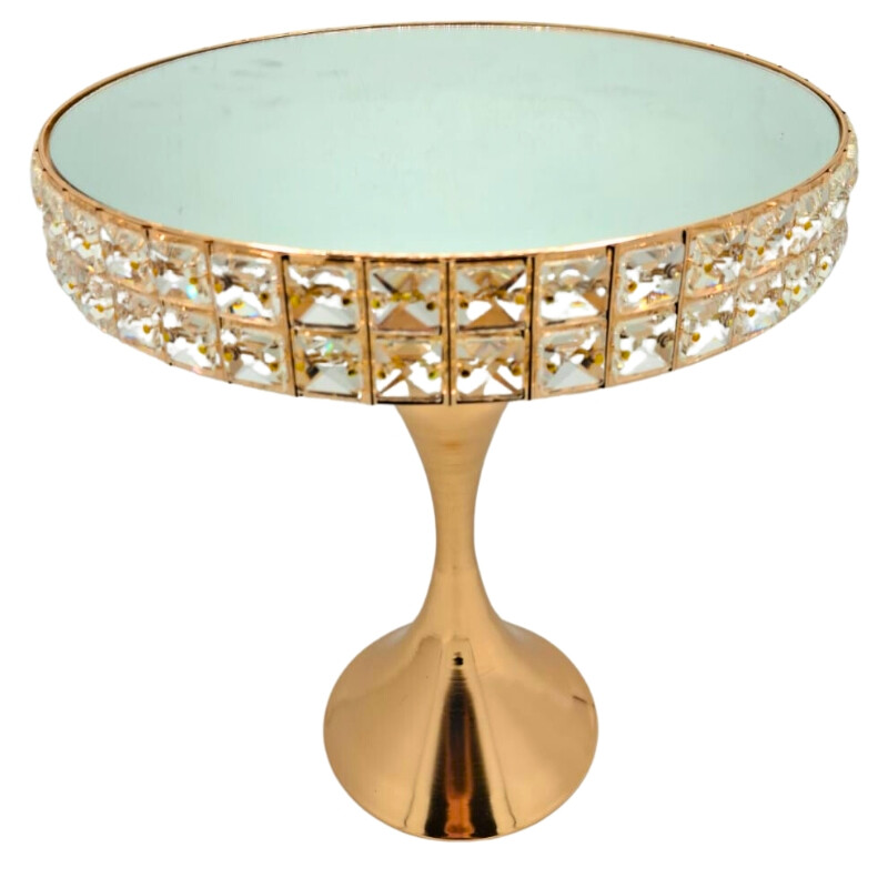 Soporte de Torta 35CM C/ Espejo y Diamantes Soporte de Torta 35CM C/ Espejo y Diamantes