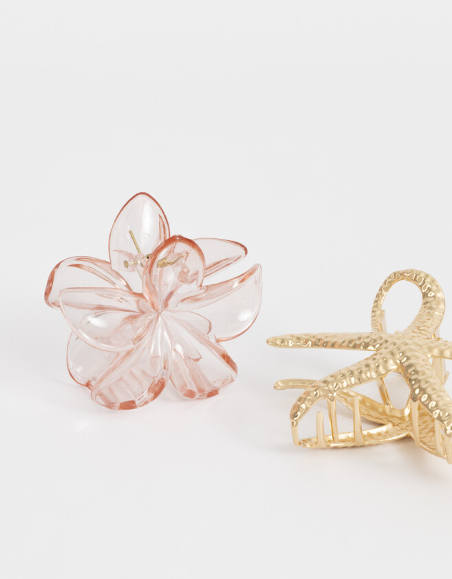 Broches Sets Hawaianas Set De Broches - Combinacion Bicolor