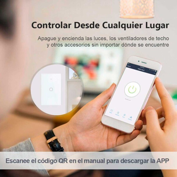 Interruptor Tactil De Pared 1 Ch Zigbee3.0 Moes Interruptor Tactil de Pared 1 CH Zigbee3