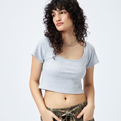 REMERA FORTE Gris Melange