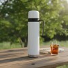 Termo De Acero Inoxidable 750ml Para Bebidas Frías Y Calientes Conservando Temperatura Blanco