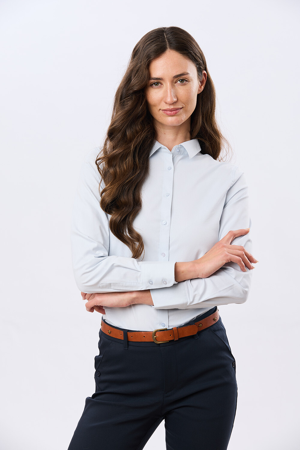 CAMISA LISA Celeste