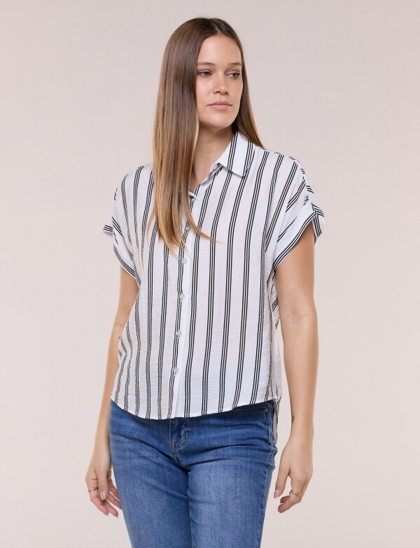 Camisa Rayas BLANCO/NEGRO