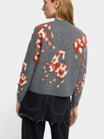 Jersey De Punto Jacquard gris