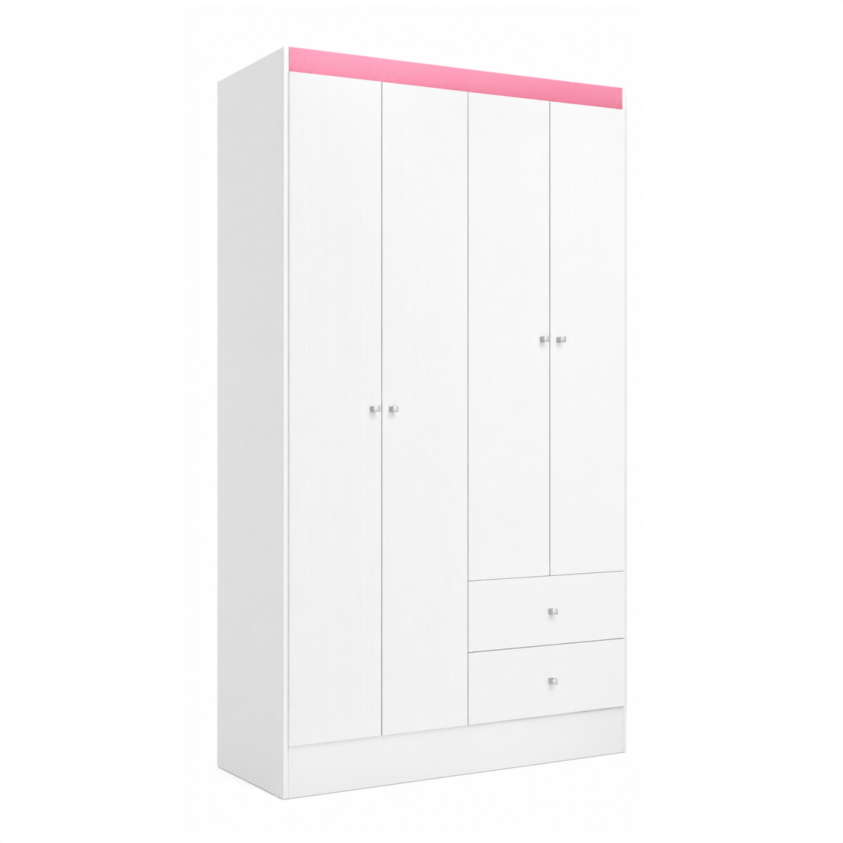 Placard Ropero Armario Astro 4 Puertas 2 Cajones - ROSA 