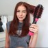 Cepillo Alisador Secador 360º Brushing Peine Anti Frizz Variante Color Rosa Negro