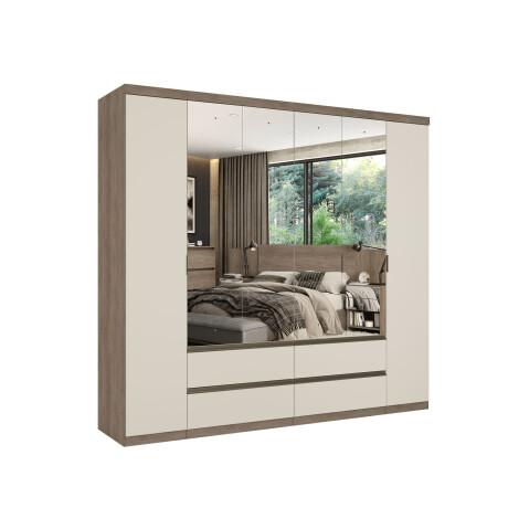 PLACARD ROPERO 6 PUERTAS MDP NOBRE