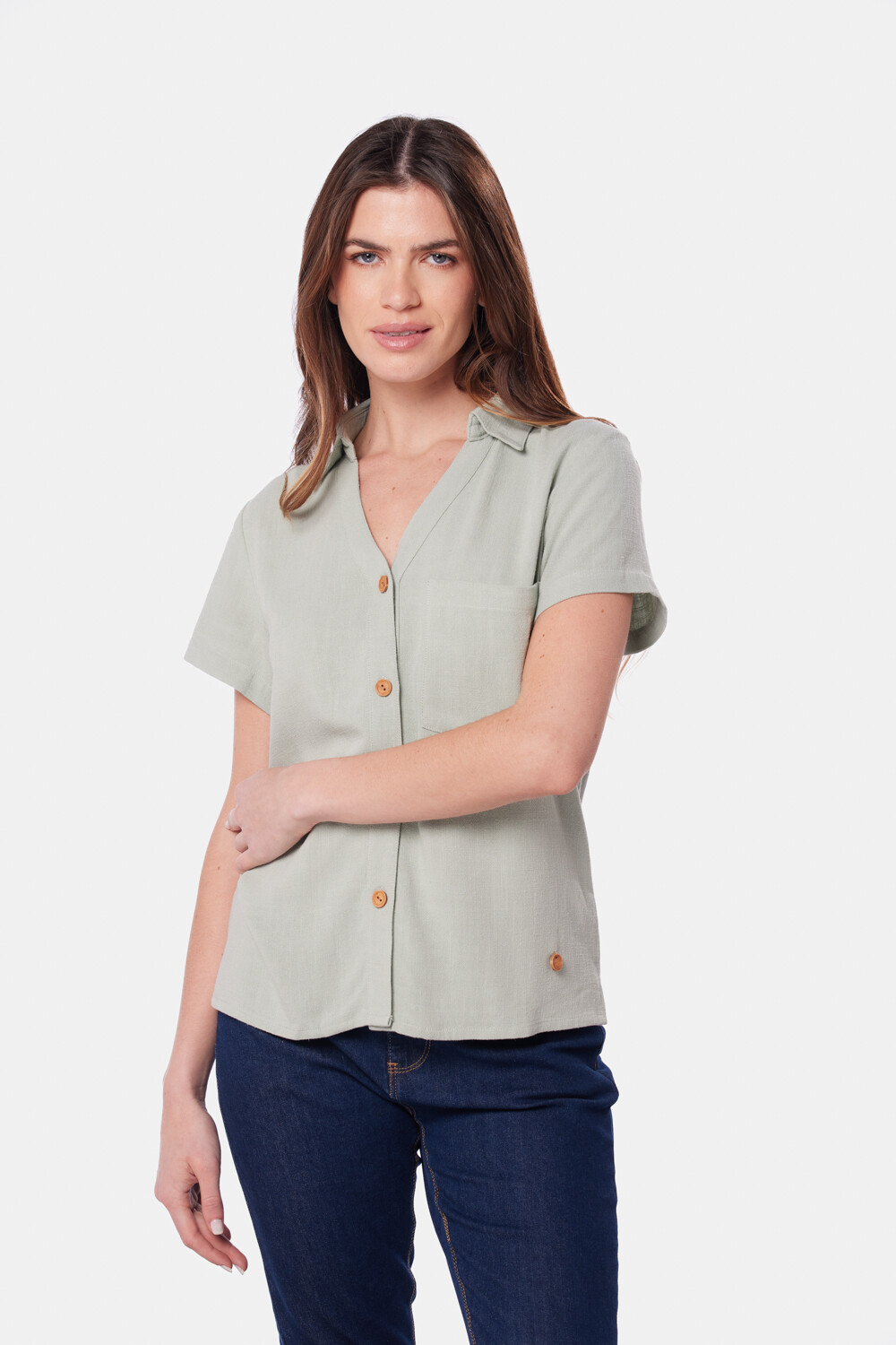 CAMISA DE LINO Verde