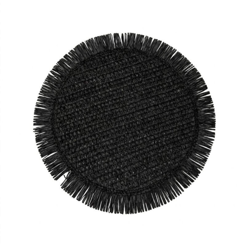 INDIVIDUAL RED NEGRO C/FLECOS 37CM Unica